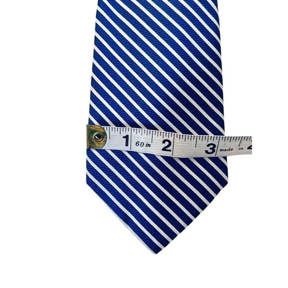 Vintage Westbury London Silk Hand Tailored Blue Stripe 60" x 3.25" Necktie Tie - Picture 5 of 7